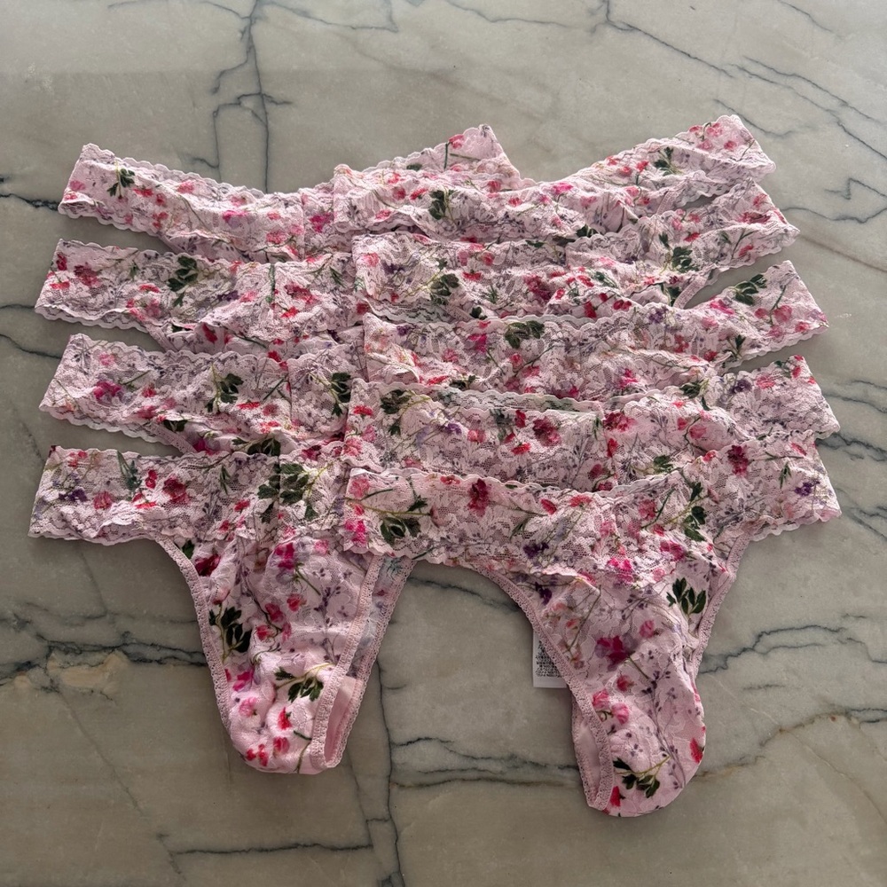 10 Pk Hanky Panky PR4811 Womens Printed Signature Lace  Thong,  One Size B008